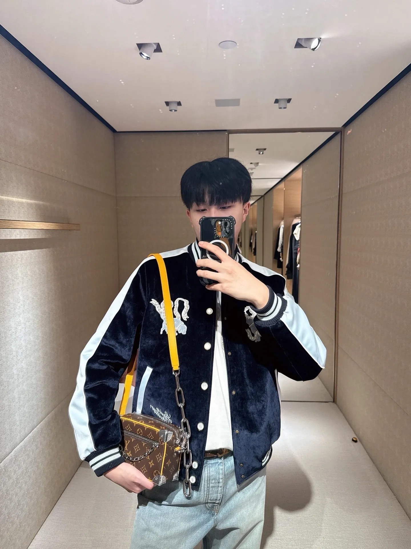 Louis Vuitton/Louis Vuitton 24Fw Pearl Velvet Yokosuka Jacket Jacket